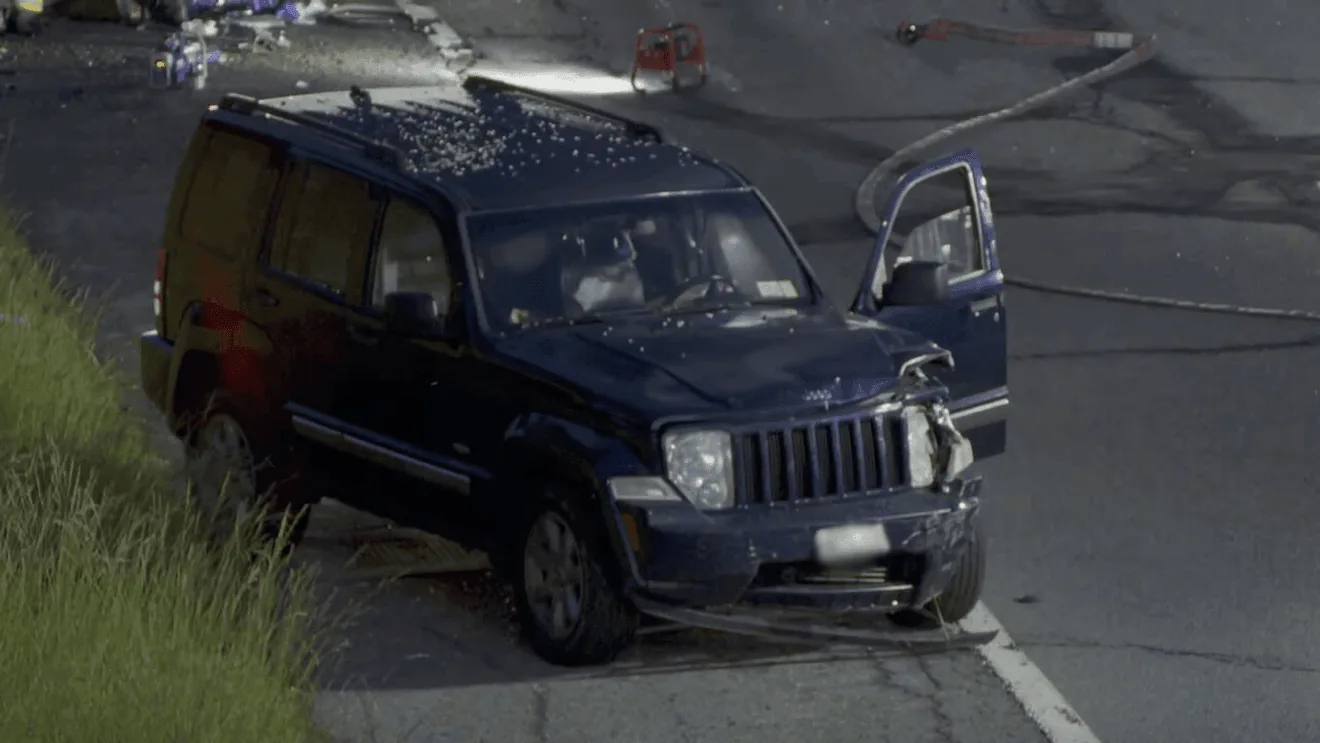 Police investigate a three-vehicle crash on Rochester's Inner Loop near Joseph Avenue