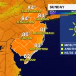 Sunny Weekend Weather in New Jersey Holds Through Monday Before Showers and Thunderstorms Return Tuesday