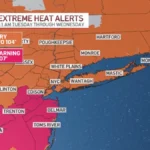 Heat Advisories and Rip Current Warnings Cover the NYC Area as Temperatures Push Past 100 Degrees by Wednesday